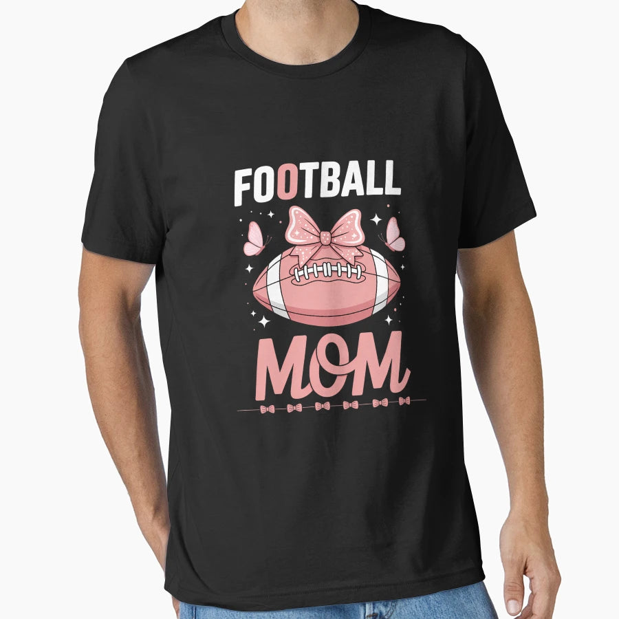 Breast Cancer Awareness Football Mom T-Shirt - Streetwear Style Men Women - T-Shirt, Sweatshirt, Hoodie