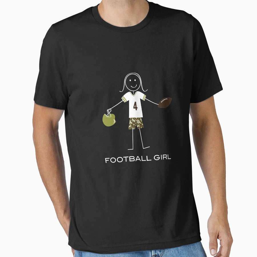 Funny Football Stick Figure Football T-Shirt - Aesthetic Graphic Men Women - T-Shirt, Sweatshirt, Hoodie
