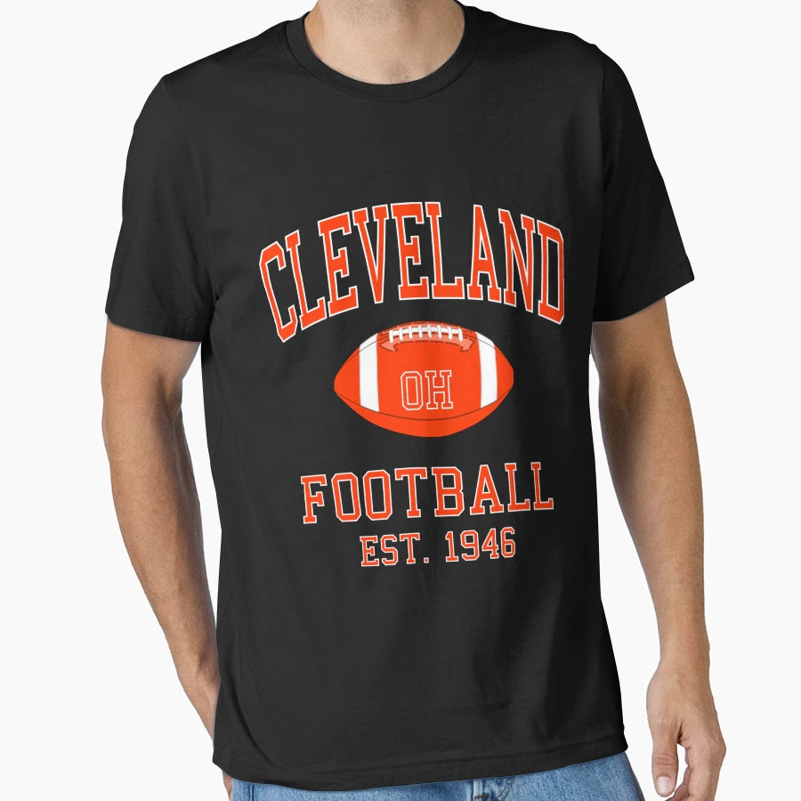 Cleveland Football T-Shirt - Unique Graphic Unisex - T-Shirt, Sweatshirt, Hoodie