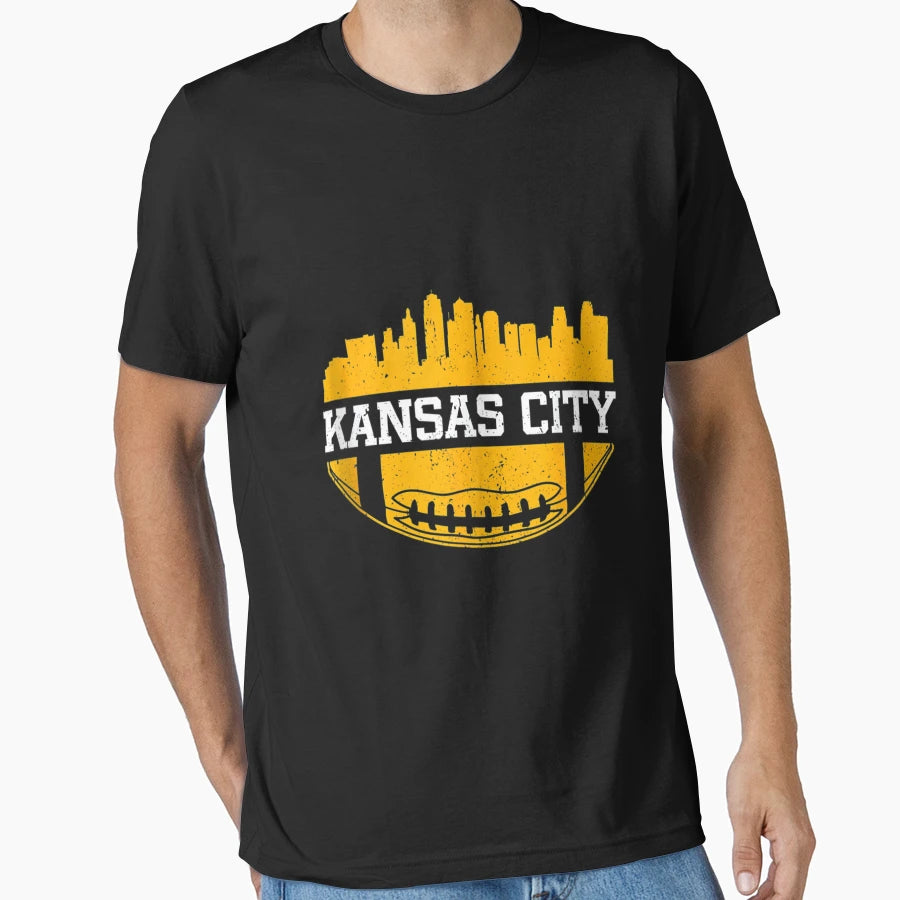 Kansas City Football Grunge T-Shirt - Unique Graphic Men Women - T-Shirt, Sweatshirt, Hoodie