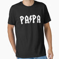 Papa Is Rocker Metal Heavy Metal T-Shirt - Minimalist Print for Adults - T-Shirt, Sweatshirt, Hoodie