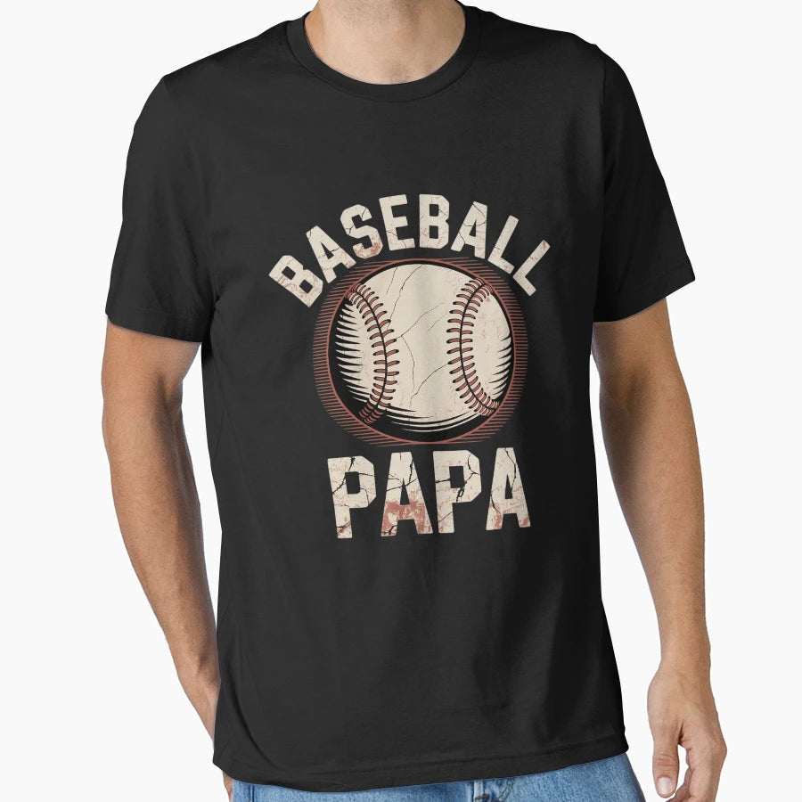 Baseball Papa Grandpa Papa T-Shirt - Casual Everyday Wear for Adults - T-Shirt, Sweatshirt, Hoodie