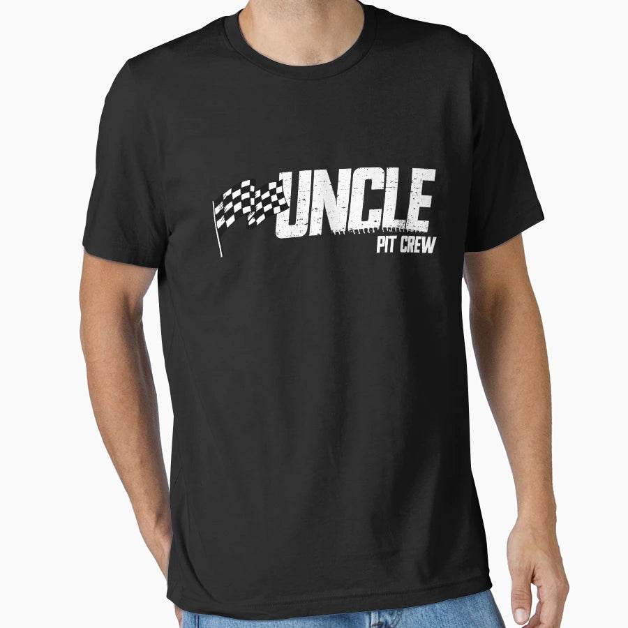Pit Crew Uncle Race Birthday T-Shirt - Aesthetic Graphic for Adults - T-Shirt, Sweatshirt, Hoodie