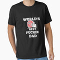 Worlds Best Puckin Dad Ice Hockey T-Shirt - Custom Art Print for Adults - T-Shirt, Sweatshirt, Hoodie