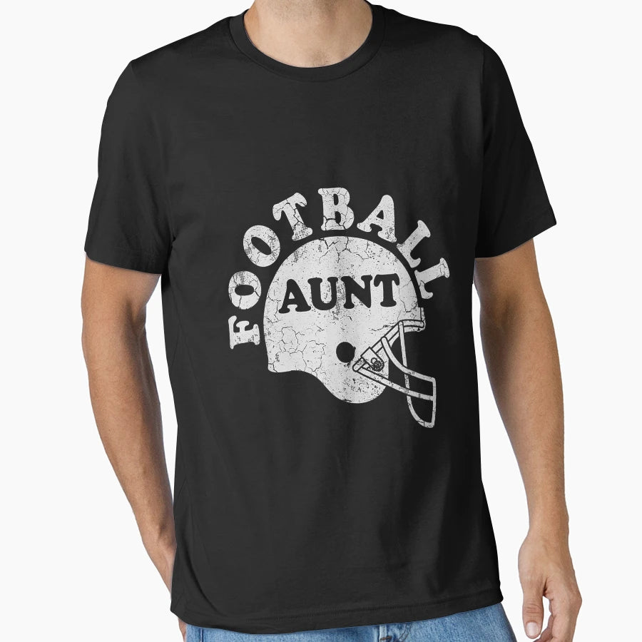 Football Aunt Sports Family T-Shirt - Aesthetic Graphic for Adults - T-Shirt, Sweatshirt, Hoodie
