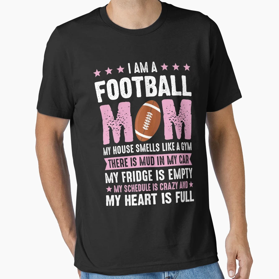 Football Mom Gym Mud Fridge Schedule T-Shirt - Aesthetic Graphic Men Women - T-Shirt, Sweatshirt, Hoodie