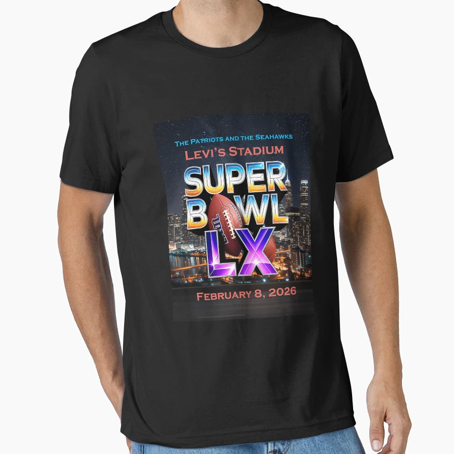 Super Bowl Lx Levis Stadium T-Shirt - Fun Novelty Design for Adults - T-Shirt, Sweatshirt, Hoodie