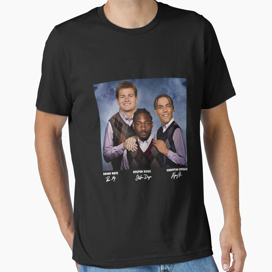 SD Drake Maye Christian Gonzalez T-Shirt - Custom Art Print for Adults - T-Shirt, Sweatshirt, Hoodie