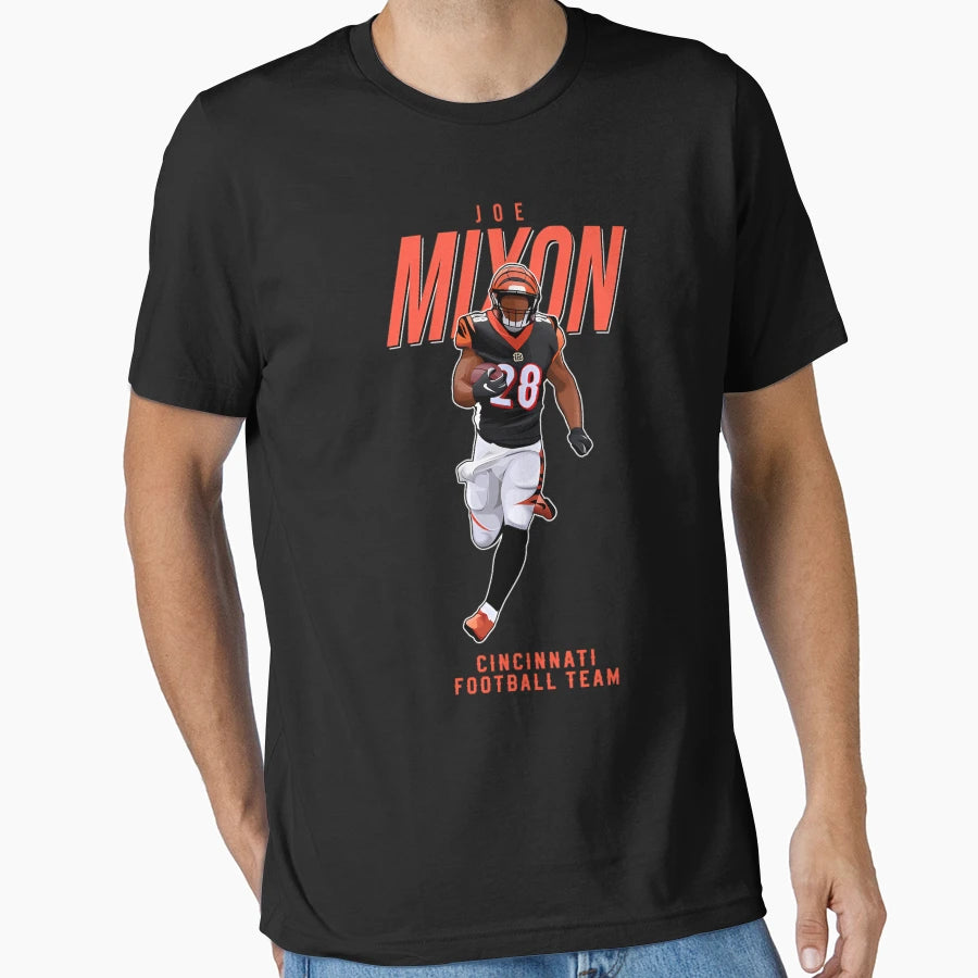 Joe Mixon 28 Cincinnati Football T-Shirt - Aesthetic Graphic for Adults - T-Shirt, Sweatshirt, Hoodie
