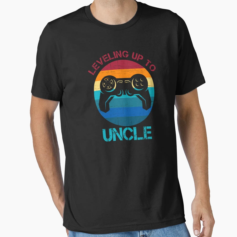 Leveling Up To Uncle T-Shirt - Custom Art Print for Adults - T-Shirt, Sweatshirt, Hoodie