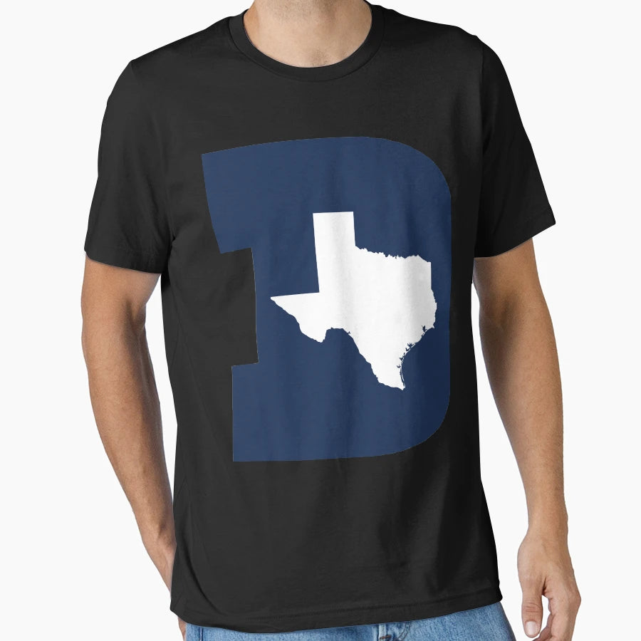 D Texas Blue White T-Shirt - Aesthetic Graphic Men Women - T-Shirt, Sweatshirt, Hoodie