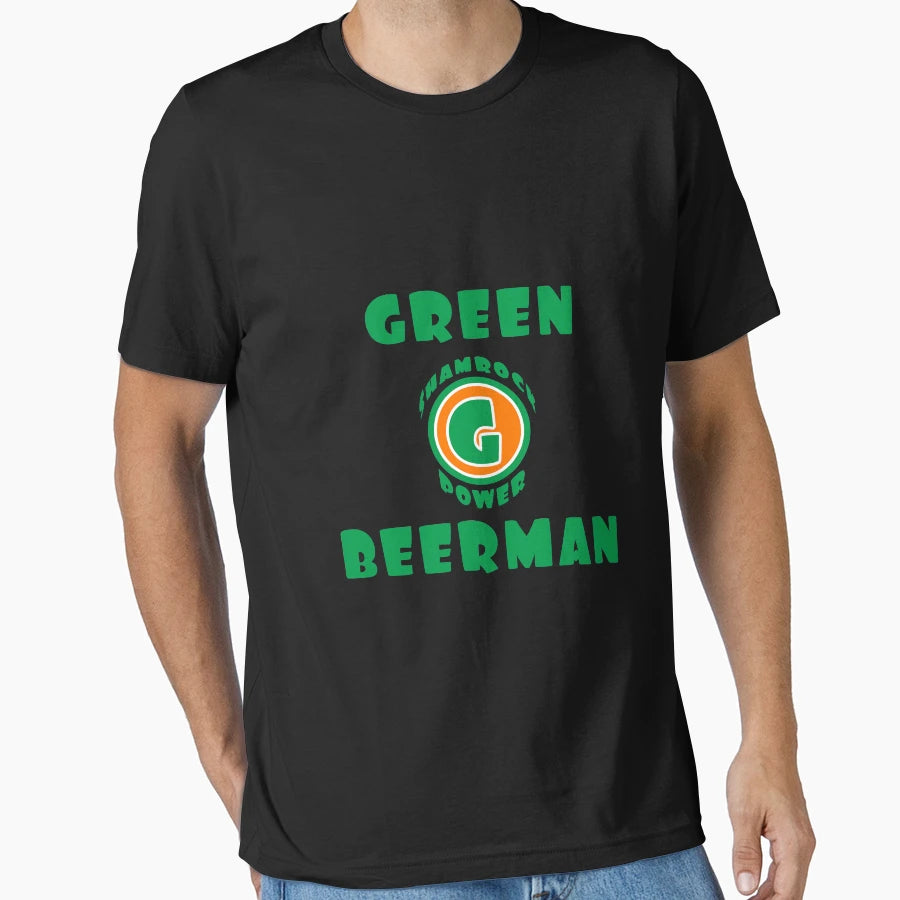 Green Beerman Shamrock Power T-Shirt - Streetwear Style Men Women - T-Shirt, Sweatshirt, Hoodie