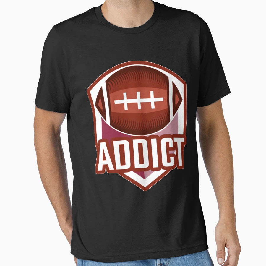 Football Addict Football Lovers Gifts T-Shirt - Trendy Graphic for Adults - T-Shirt, Sweatshirt, Hoodie