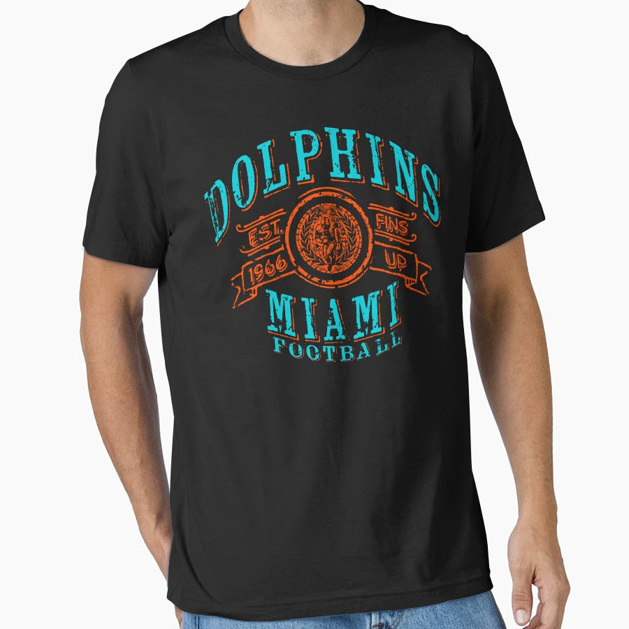 Dolphins Football T-Shirt - Aesthetic Graphic Men Women - T-Shirt, Sweatshirt, Hoodie