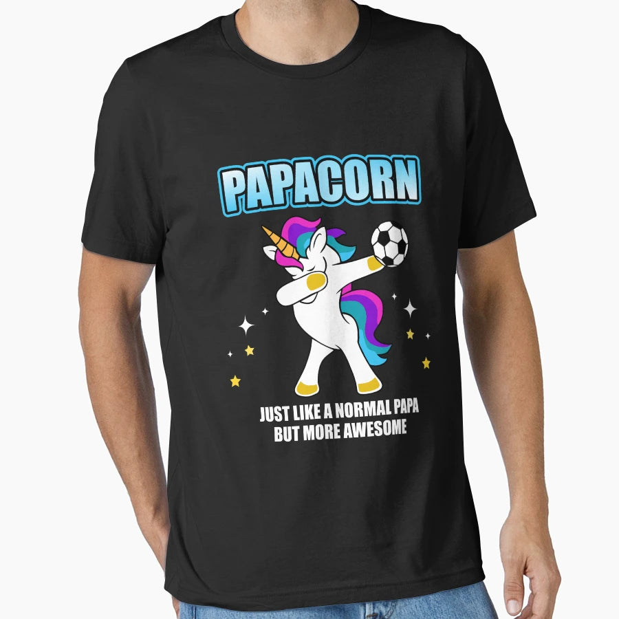 Papacorn Papa Unicorn Football Dabbing T-Shirt - Streetwear Style Unisex - T-Shirt, Sweatshirt, Hoodie