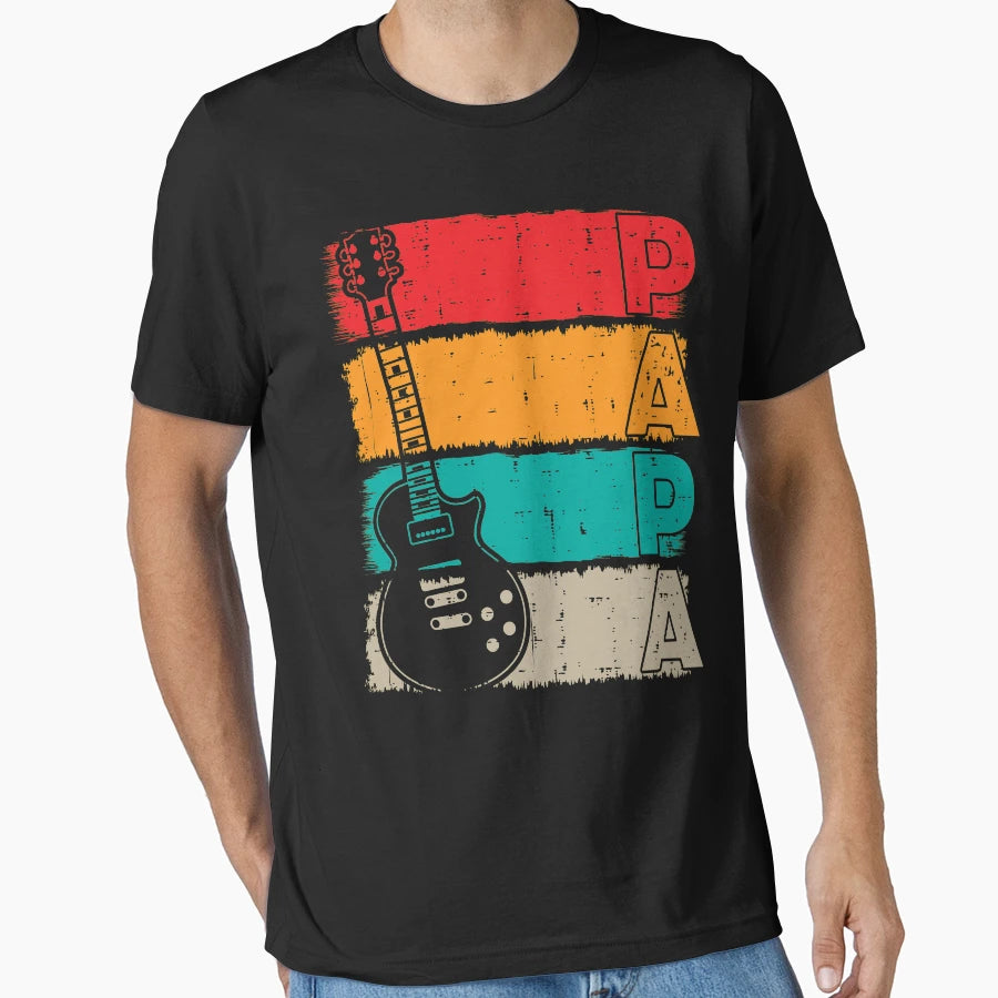Guitar Papa Dad Guitar Lover T-Shirt - Fun Novelty Design for Adults - T-Shirt, Sweatshirt, Hoodie