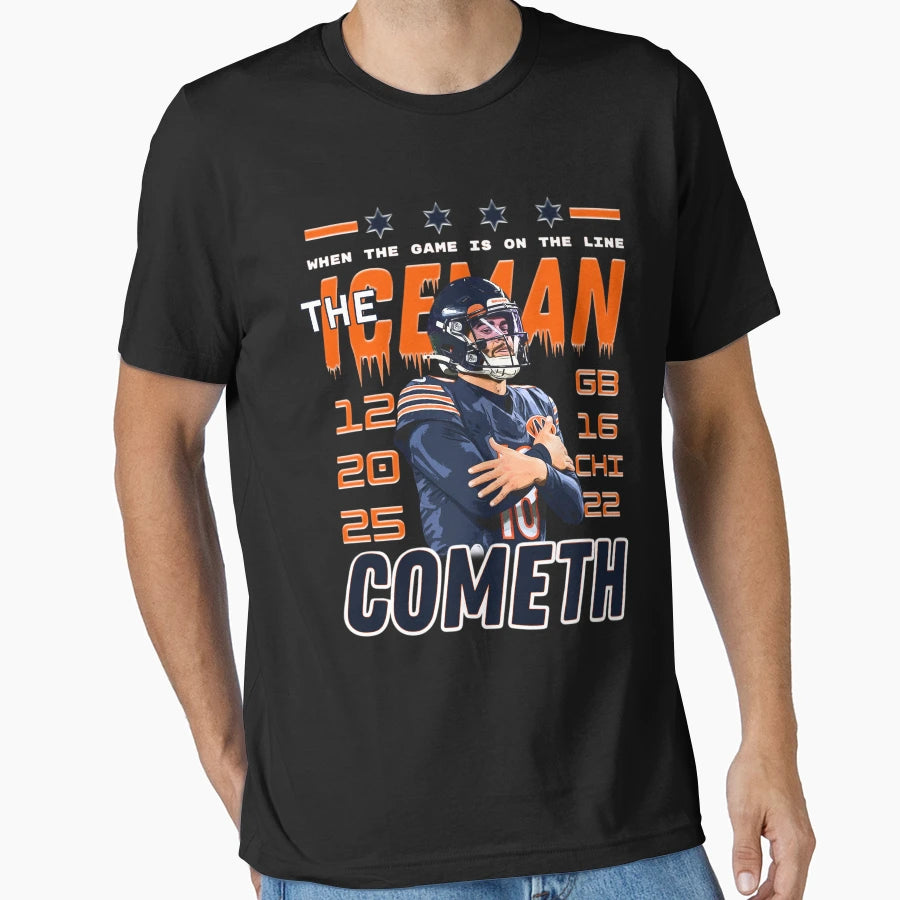 CW Iceman Cometh Chicago Football T-Shirt - Minimalist Print Men Women - T-Shirt, Sweatshirt, Hoodie