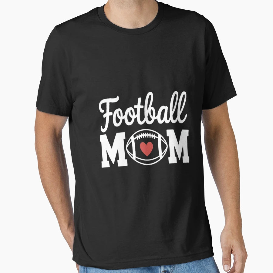 Mom Leopard Football Love Football Player T-Shirt - Unique Graphic Unisex - T-Shirt, Sweatshirt, Hoodie