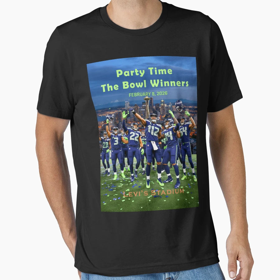 Party Time Bowl Winners February T-Shirt - Casual Everyday Wear for Adults - T-Shirt, Sweatshirt, Hoodie