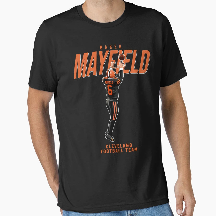 Baker Mayfield 6 Cleveland Football T-Shirt - Minimalist Print for Adults - T-Shirt, Sweatshirt, Hoodie