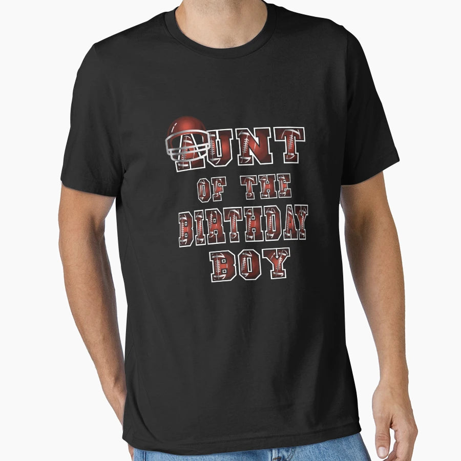 Aunt Birthday American Football Party T-Shirt - Unique Graphic Men Women - T-Shirt, Sweatshirt, Hoodie