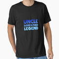Uncle Godfather Legend Blue T-Shirt - Graphic Print Men Women - T-Shirt, Sweatshirt, Hoodie
