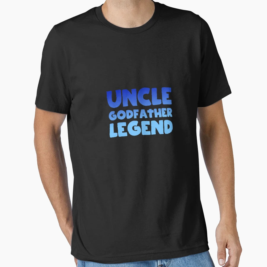 Uncle Godfather Legend Blue T-Shirt - Graphic Print Men Women - T-Shirt, Sweatshirt, Hoodie