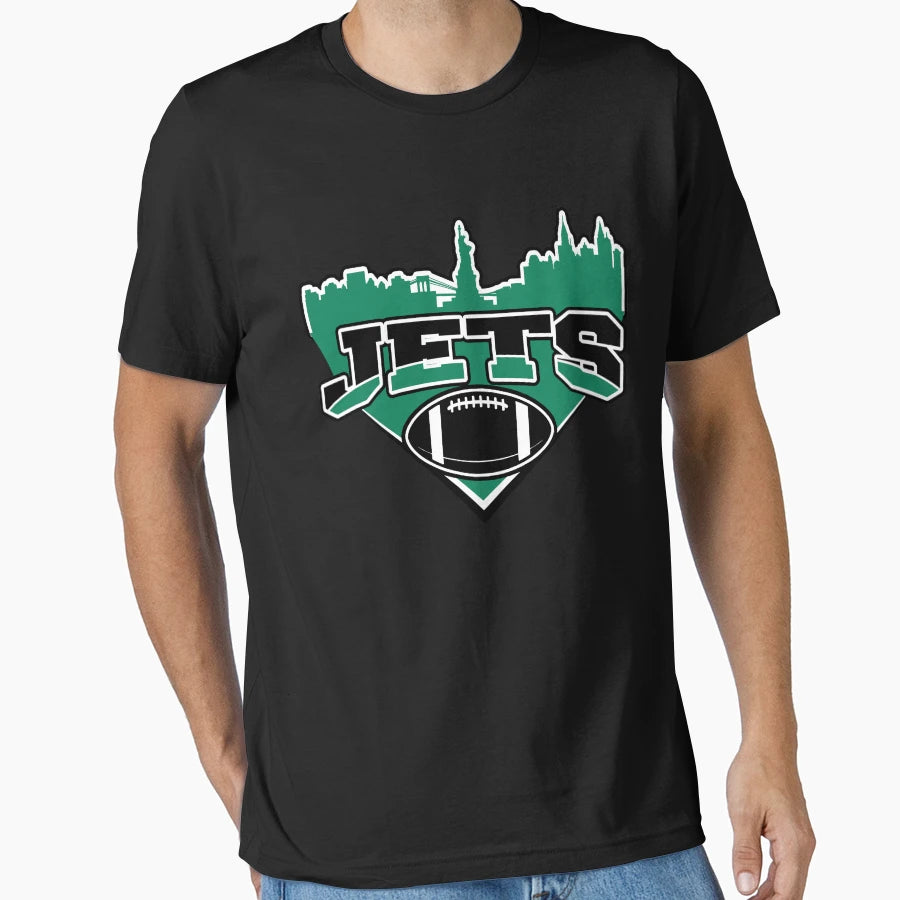 Jets Football Skyline Football Team T-Shirt - Novelty Apparel Unisex - T-Shirt, Sweatshirt, Hoodie