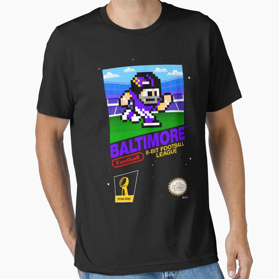 Baltimore Ravens 8 Bit Videogames T-Shirt - Trendy Graphic Men Women - T-Shirt, Sweatshirt, Hoodie