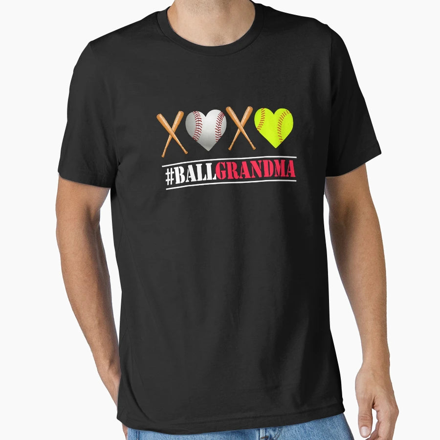 Ball Grandma Softball Grandma Baseball T-Shirt - Graphic Print for Adults - T-Shirt, Sweatshirt, Hoodie