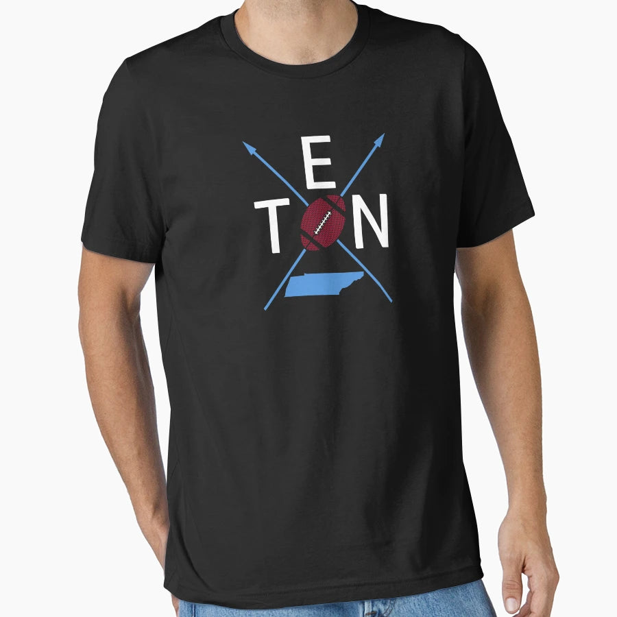 Tennessee Pro Football Arrow Cross T-Shirt - Trendy Graphic for Adults - T-Shirt, Sweatshirt, Hoodie
