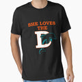 Funny She Loves Miami D Pro Football T-Shirt - Aesthetic Graphic for Adults - T-Shirt, Sweatshirt, Hoodie
