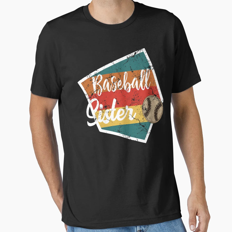 Baseball Sister Stripe T-Shirt - Custom Art Print for Adults - T-Shirt, Sweatshirt, Hoodie