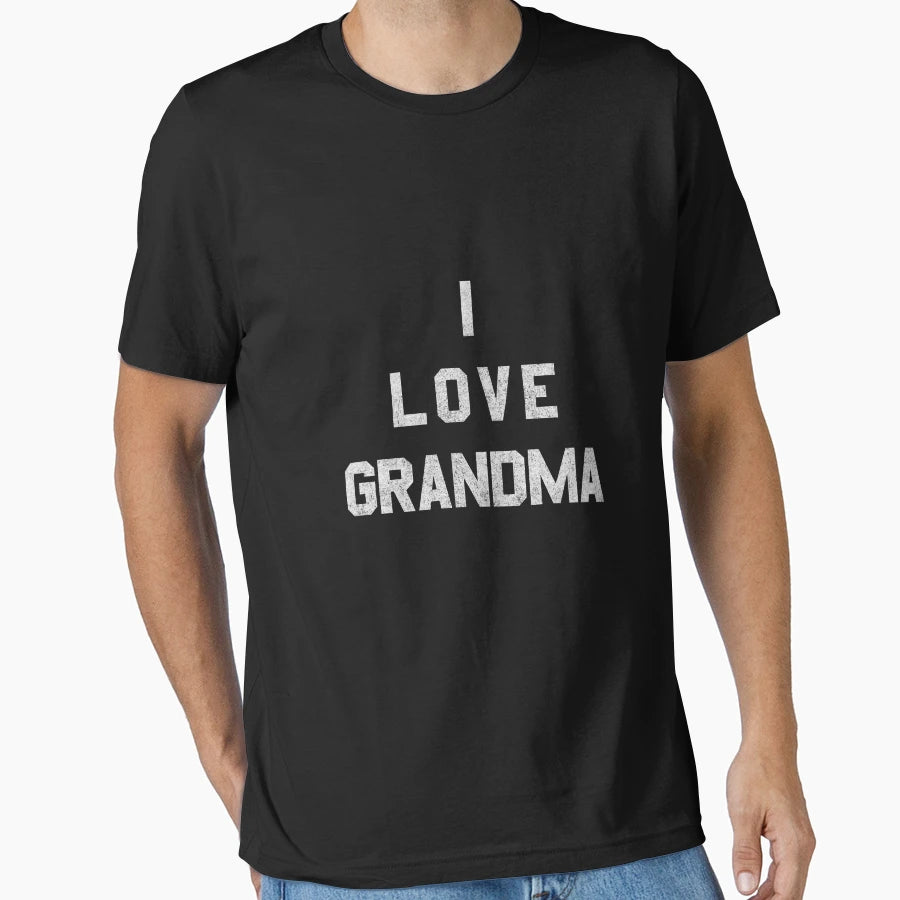 I Love Grandma White T-Shirt - Aesthetic Graphic Unisex - T-Shirt, Sweatshirt, Hoodie
