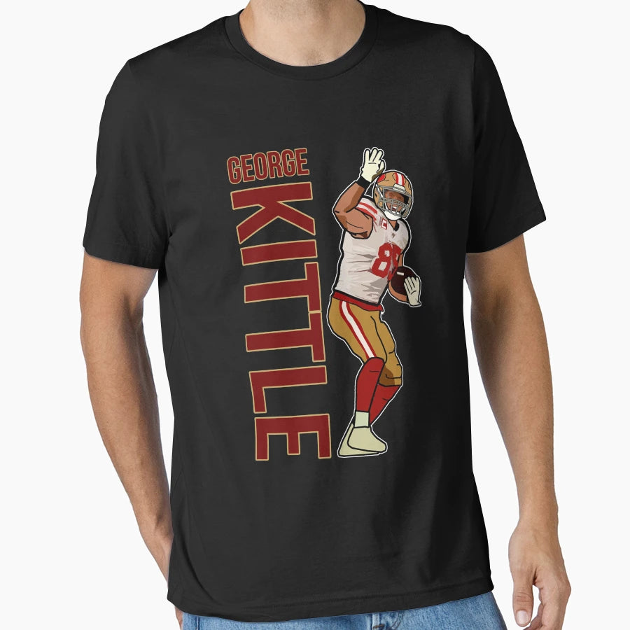 George 85 Nobrand Mens Kittle Black T-Shirt - Unique Graphic for Adults - T-Shirt, Sweatshirt, Hoodie