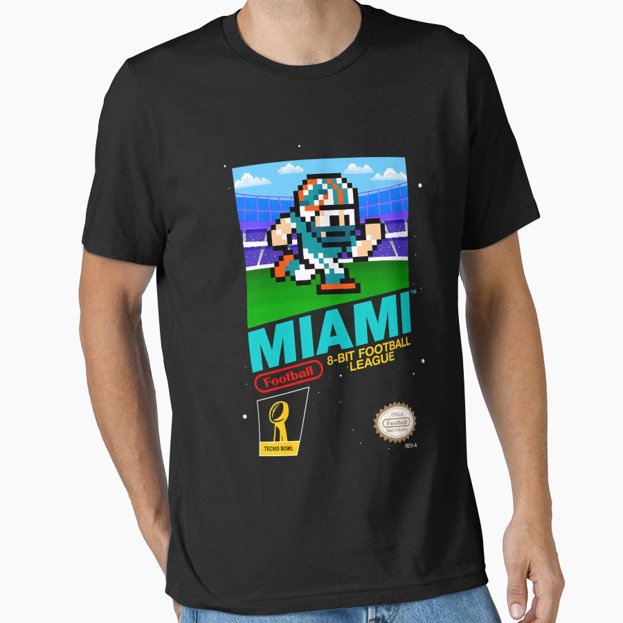 Miami Dolphins 8 Bit Videogames T-Shirt - Trendy Graphic Men Women - T-Shirt, Sweatshirt, Hoodie