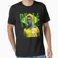 Pele Brazil Football T-Shirt - Custom Art Print for Adults - T-Shirt, Sweatshirt, Hoodie