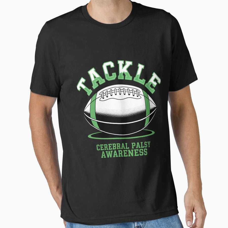 Football Tackle Cerebral Palsy T-Shirt - Casual Everyday Wear Men Women - T-Shirt, Sweatshirt, Hoodie