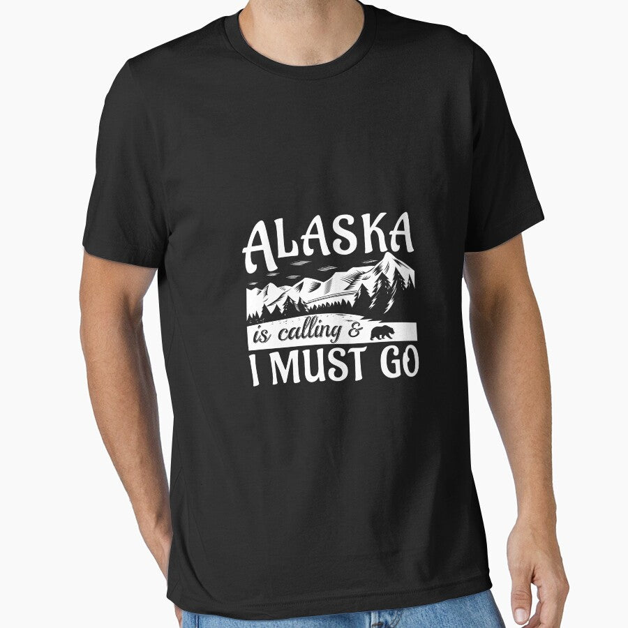 Alaska Is Calling And I Must Go Cool Funny by - Adult & Kids T-Shirts, Sweatshirts & Hoodies apparel design preview 1