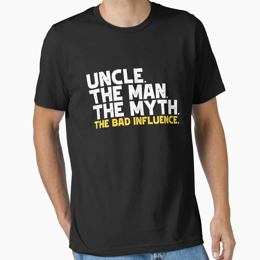 Uncle Myth Bad Influence Gear T-Shirt - Custom Art Print for Adults - T-Shirt, Sweatshirt, Hoodie
