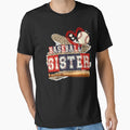 Baseball Sister Leopard Game Day T-Shirt - Fun Novelty Design for Adults - T-Shirt, Sweatshirt, Hoodie