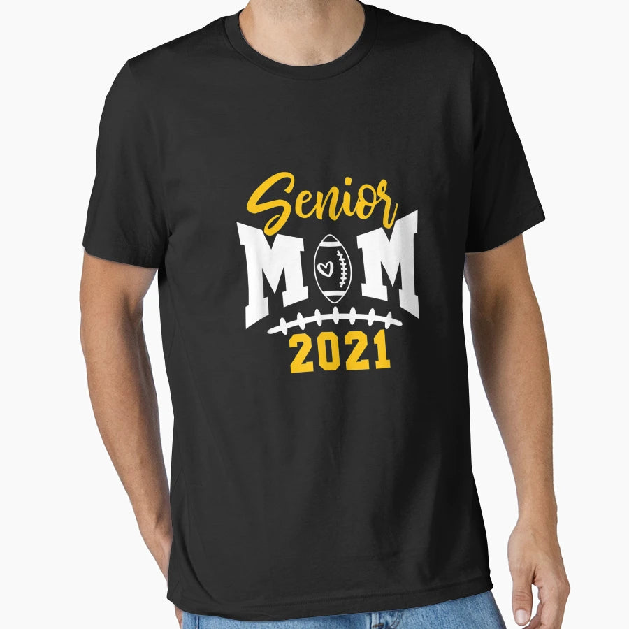 Senior Football Mom 2021 Funny T-Shirt - Casual Everyday Wear for Adults - T-Shirt, Sweatshirt, Hoodie