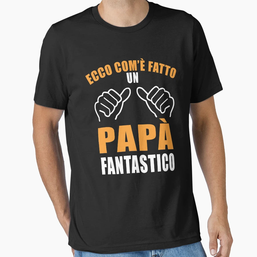 Ecco Com Fatto Un Pap Fantastico T-Shirt - Minimalist Print for Adults - T-Shirt, Sweatshirt, Hoodie