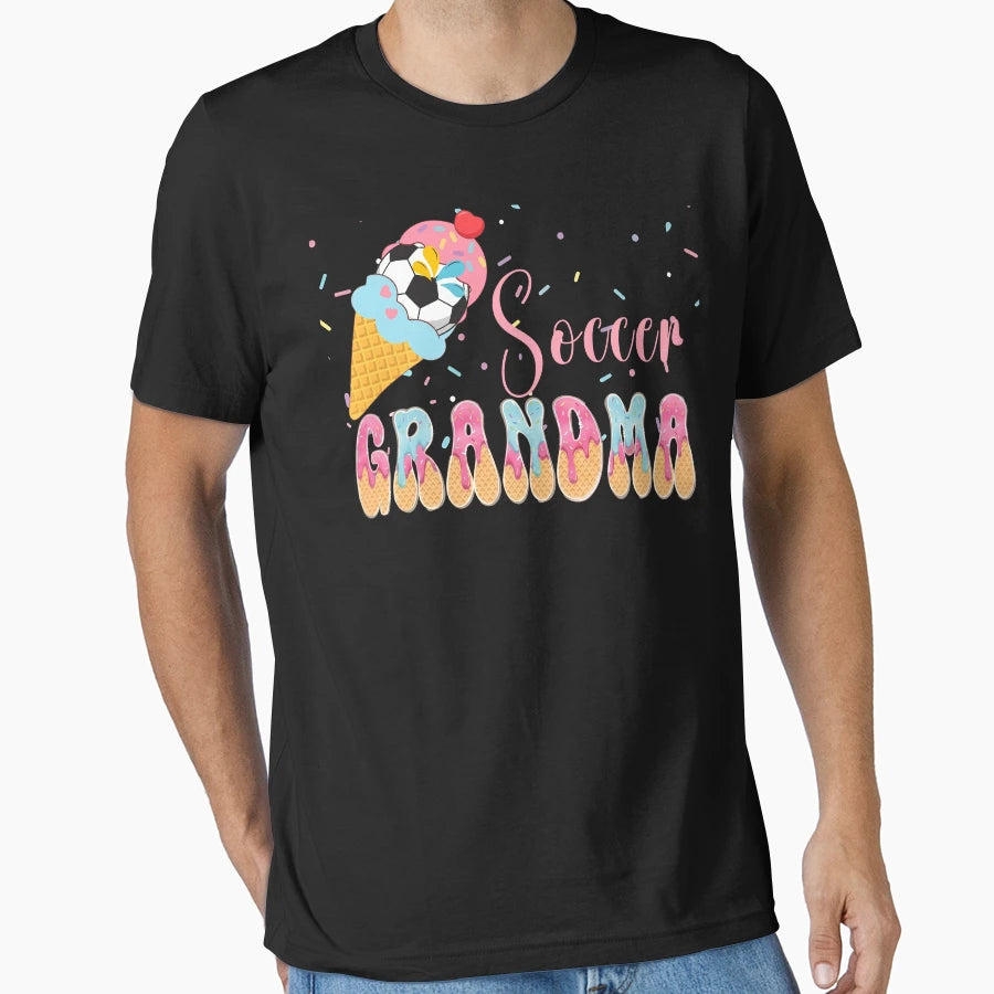 Soccer Grandma Ice Cream T-Shirt - Minimalist Print Men Women - T-Shirt, Sweatshirt, Hoodie
