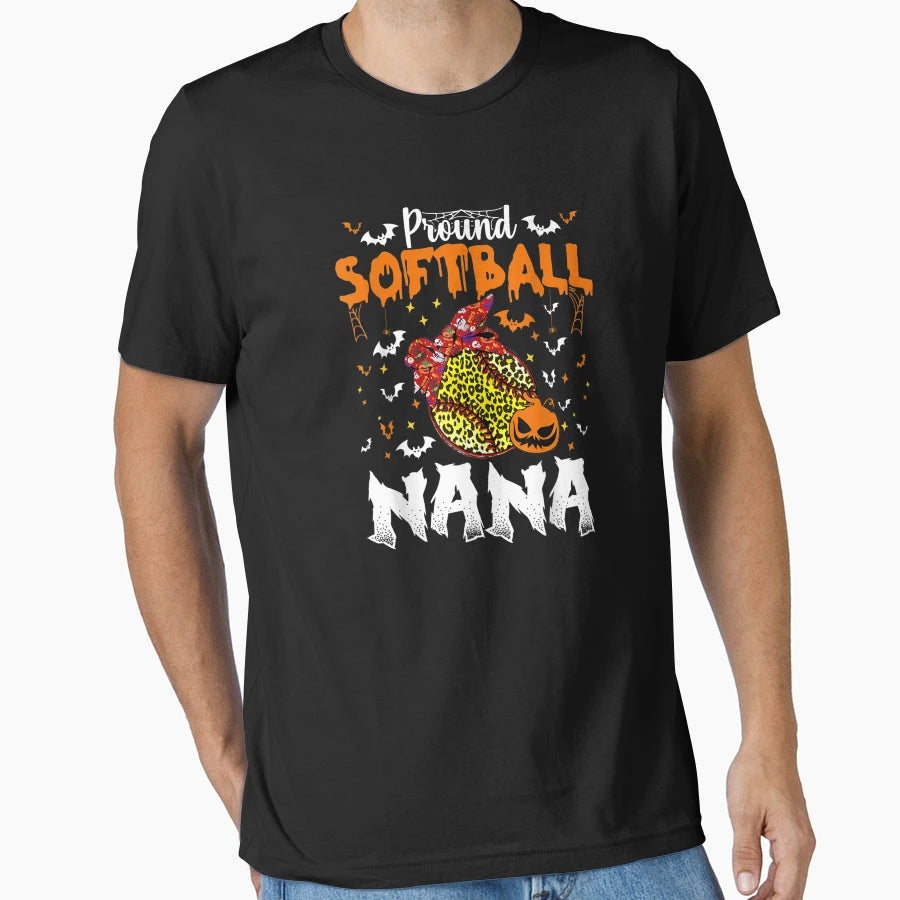 Proud Softball Nana Leopard T-Shirt - Streetwear Style for Adults - T-Shirt, Sweatshirt, Hoodie