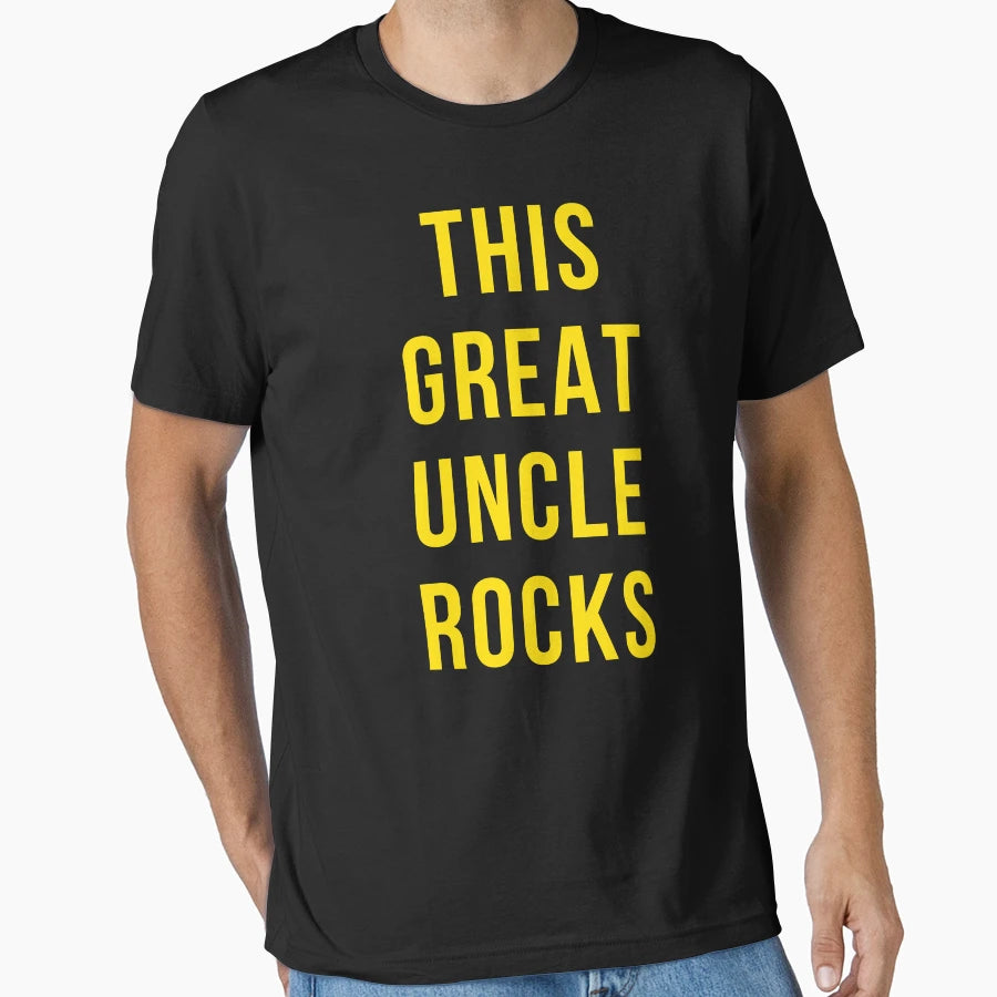 This Great Uncle Rocks T-Shirt - Minimalist Print Men Women - T-Shirt, Sweatshirt, Hoodie