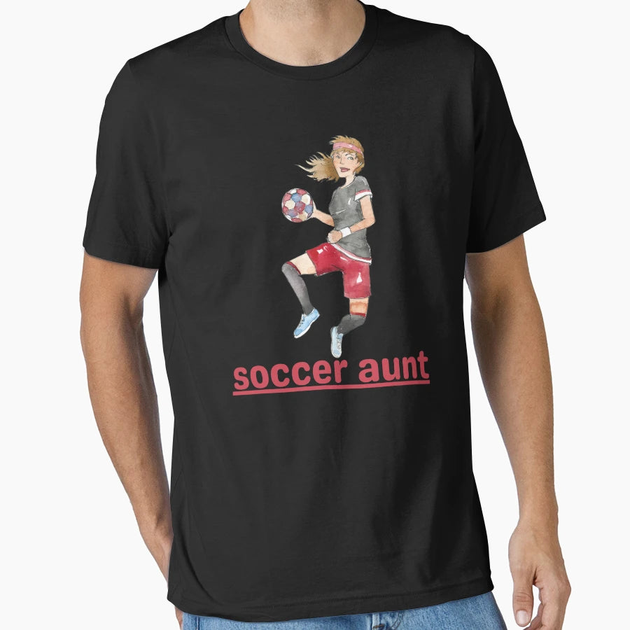 Soccer Aunt T-Shirt - Graphic Print Unisex - T-Shirt, Sweatshirt, Hoodie