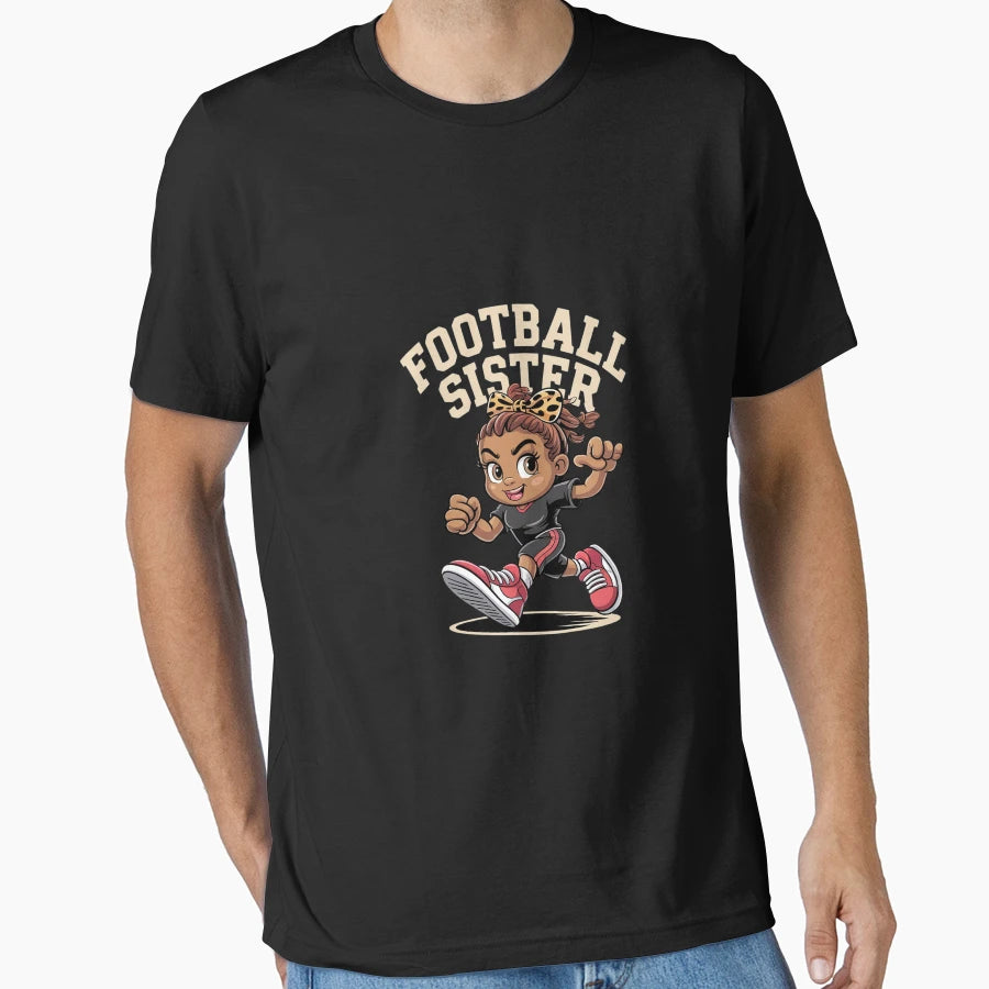 Fun Football Sister Coquette Bow T-Shirt - Fun Novelty Design Men Women - T-Shirt, Sweatshirt, Hoodie
