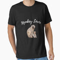 Cute Mother And Baby Monkeys by RosemarLorenz - Adult & Kids T-Shirts, Sweatshirts & Hoodies apparel design preview 1