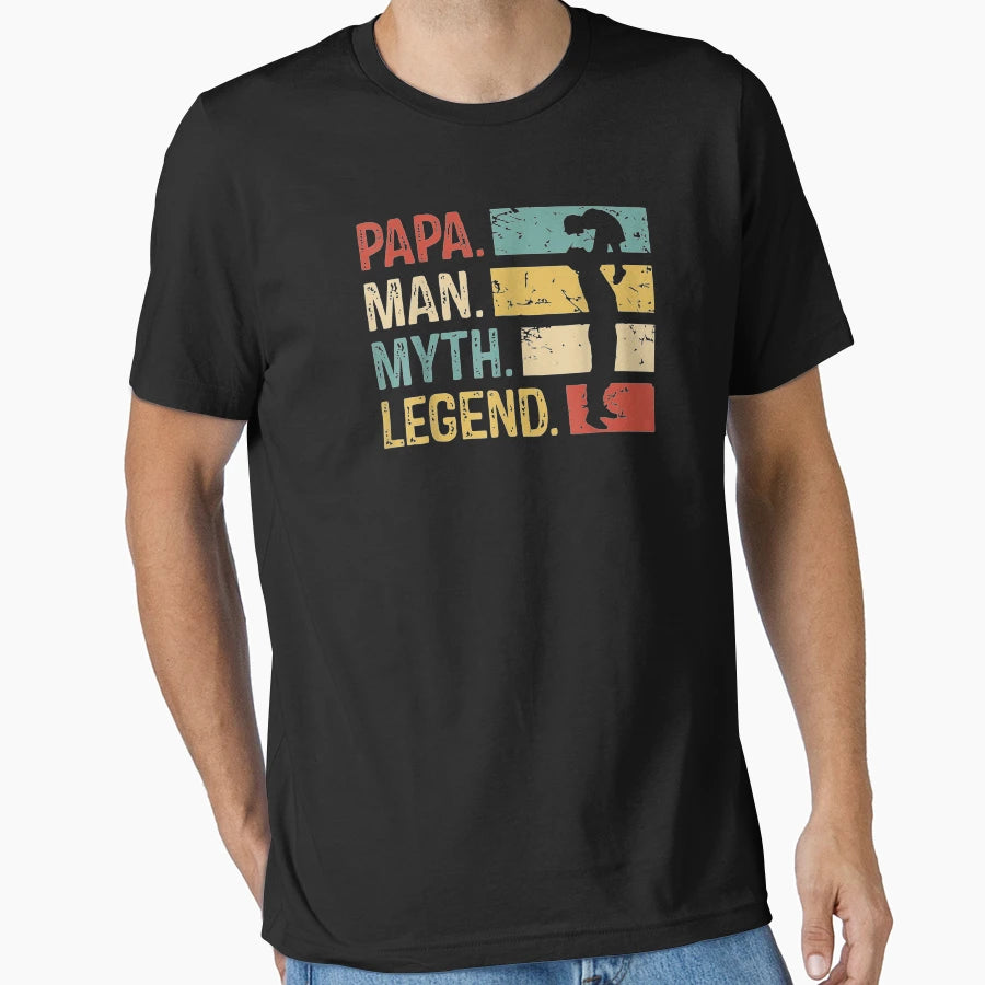 Mens Papa Myth Legend Shirts Dad Gift T-Shirt - Streetwear Style Unisex - T-Shirt, Sweatshirt, Hoodie